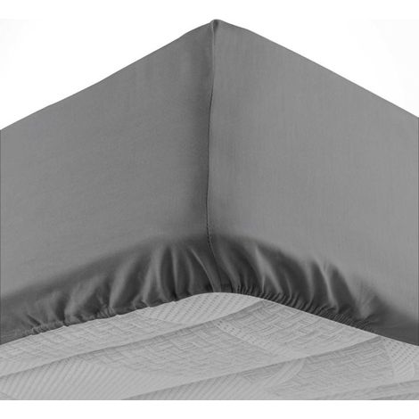 Drap Housse "Lina" 180x200cm Anthracite (1/5)