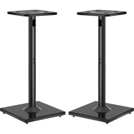 2 Pack Universal Speaker Stands 83cm Height Up to 10kg with Cable Management Shelf Bracket for Satellite Speakers with 2 Types of Legs (1/5)