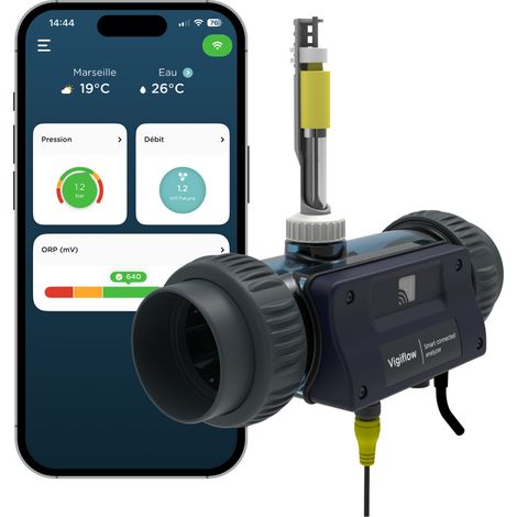 VigiFlow - Analyseur connecté 4 en 1 pour piscine au sel - CCEI (1/4)