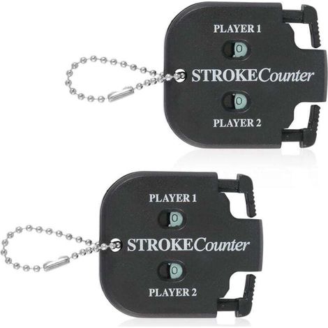 2 Compteur de Coups de Golf, Mini de Tir de Golf Noir Gardien de Score de Golf avec Outil de Réinitialisation du Cadran Porte-Clés pour Différents Types de Compétitions et de Jeux (1/4)