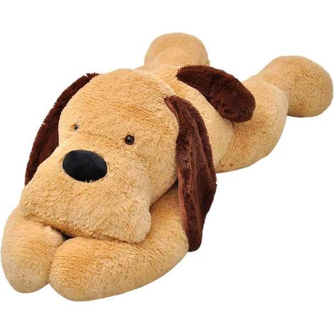 vidaXL Dog Cuddly Toy Plush Brown 80 cm (1/4)