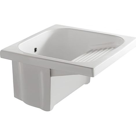 Vasca lavapanni ceramica 60x60 Loira con Strizzatoio (Solo Vasca) (1/4)