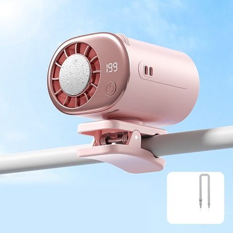 Ventilador con clip para aire acondicionado de coche moderno, ventilador portátil ajustable, mini sistema de refrigeración para coche. (1/5)