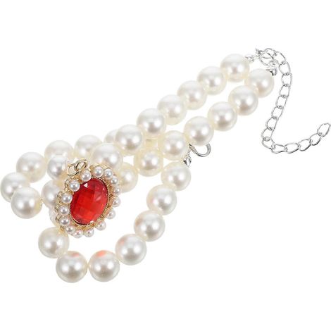 4 piezas y collar de gato con collar de perlas de doble capa ajustable (1/5)