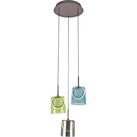 Lampe suspendue Zula Ronde à 3 lumières - 2543-70