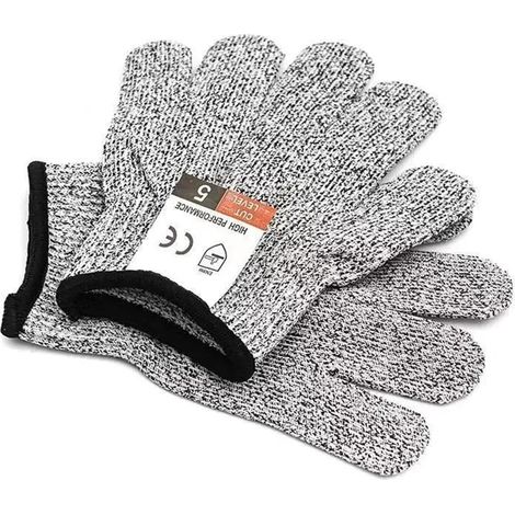 Gants Anti-coupures de sécurité, résistants aux coupures et aux Perforations, en Maille métallique d'acier Inoxydable, for bouchers.(Medium) (1/5)