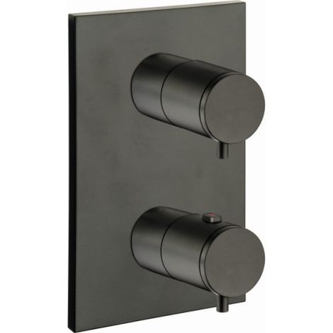 Façade murale thermostatique avec 3 sorties BLACKMAT TRIVERDE - CRISTINA ONDYNA XT85313 (1/2)
