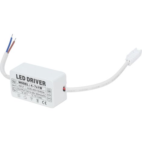 Pilote LED 4-7X1W, courant Constant, entrée 300mA, sortie AC85-265V, transformateur d'alimentation DC12-26V