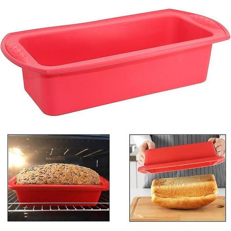 Lot de 2 moules à cake en silicone antiadhésifs, démoulage facile (1/5)