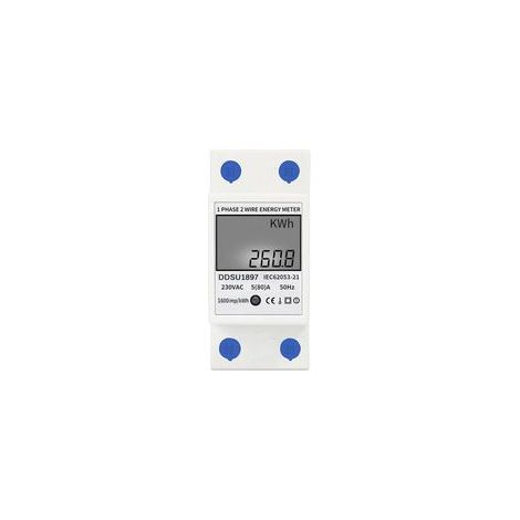Compteur d'électricité numérique monophasé sur rail DIN (1/5)