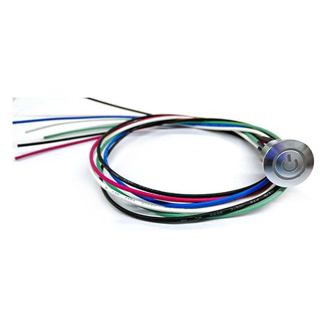 Bouton-poussoir, Momentané lumineux, LED RGB, Unipolaire à une direction, 2 A, Translucide, Montage panneau (1/2)
