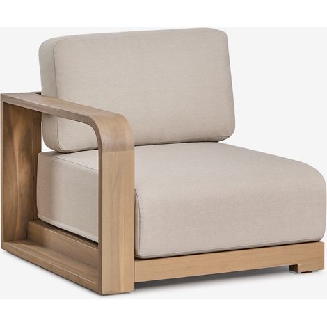 SKLUM Linkes Eckmodul für modularen Garten-Sofa aus Akazienholz Brivori              Helles Akazienbraun                      (1/5)