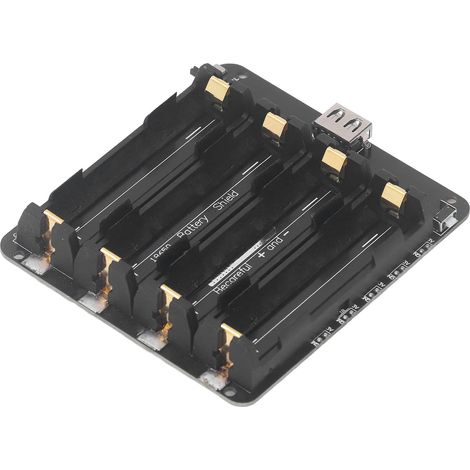 Support de pile lithium 4 emplacements avec boîtier de protection, carte de développement, protection contre la surcharge, DC 5V (1/5)