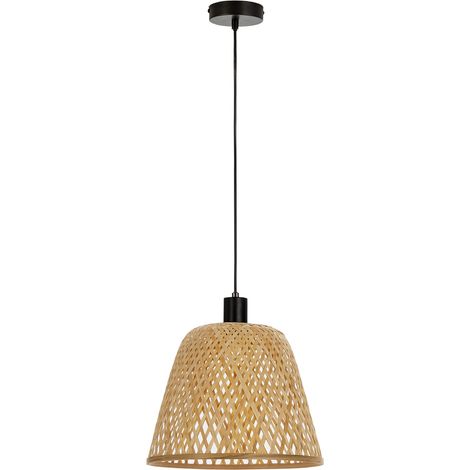 Lampada da soffitto in bambù Raku, diametro 30 cm