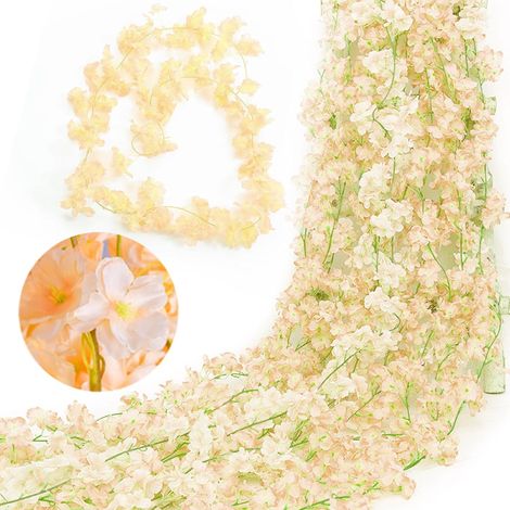 Sakura Lot de 3 fleurs de cerisier artificielles 180 cm (1/5)