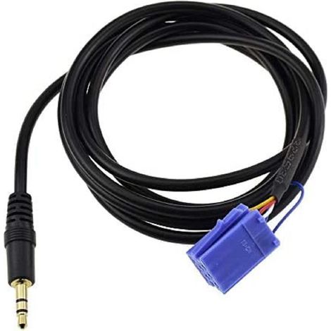 Câble Aux Pour Voiture Fiat 500 Evo Alfa Lancia Autoradio Mini Iso Jack Male 3.5mm (1/4)