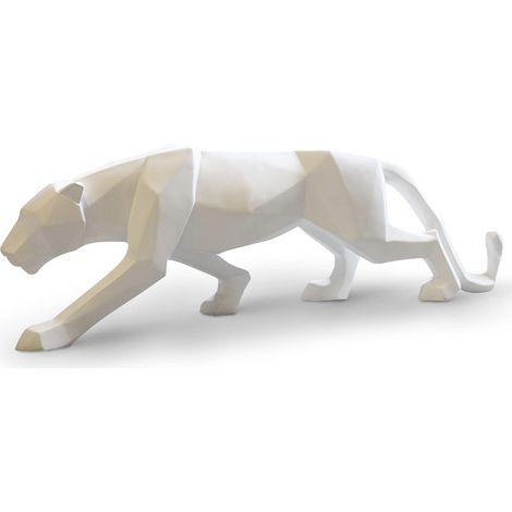 Moderne Wohnzimmerdekoration, modernes Dekorationsobjekt, Statue, dekorative Statuen, Skulptur, modernes Wohnzimmerdekorationsobjekt, Deko, Tiere aus Kunstharz, dekorative Statuette mit weißem Leopard