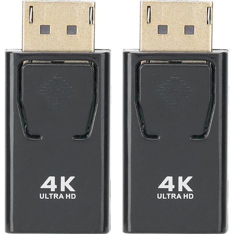 Deux adaptateurs convertisseurs DisplayPort mâle vers HDMI femelle 4Kx2K pour téléviseurs HD, PC et ordinateurs de bureau. (1/4)