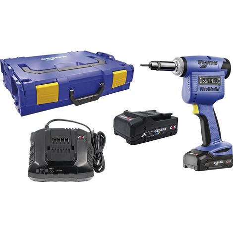 GESIPA Akku-Blindnietmuttern Setzgerät FireBirdie 18 Volt / 2,0 Ah (IEC) Li-Ion