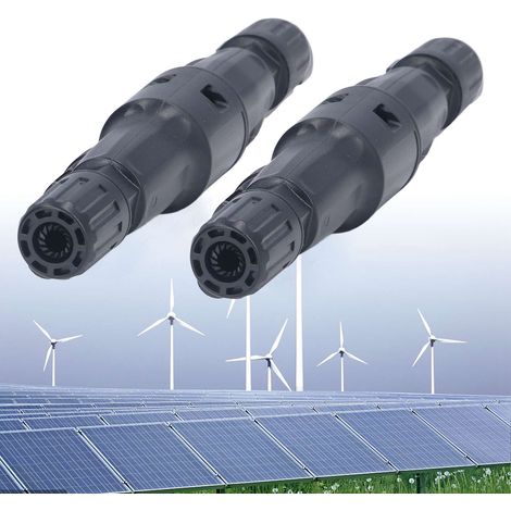 2 kits de connecteurs photovoltaïques solaires MC4 1500 V avec fusible intégré (20 A) (1/5)