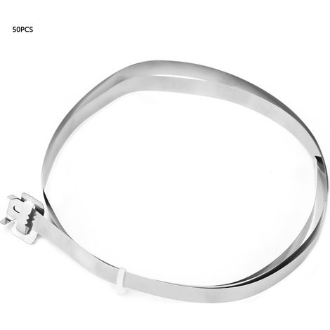 Collier de serrage en acier inoxydable 10mm x 1m, lien de câble industriel pour poteau, sangle de fixation robuste pour fils et câbles (1/5)