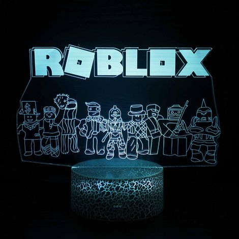 Lampe de nuit déco salle de jeux, cadeau original inspiré du modèle fissuré thème Roblox, avec toucher et télécommande 16 couleurs (1/5)