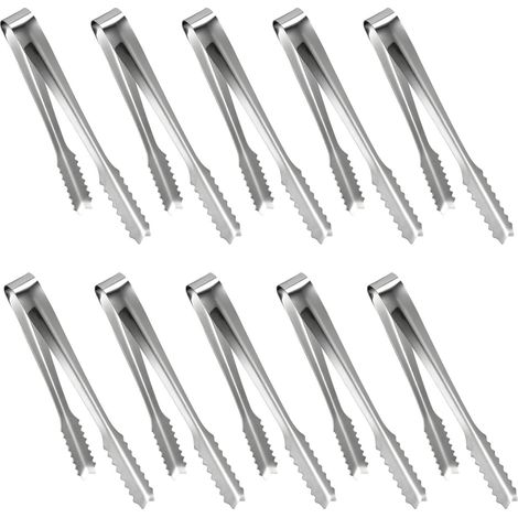 10 Pcs Pince a Glacon, 15cm Pince à Buffet Pince à Sucre Mini Pince Bonbon (1/5)