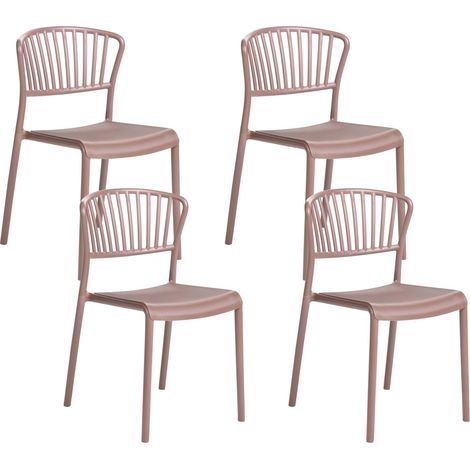 Gartenstuhl 4er Set GELA Braun (1/5)