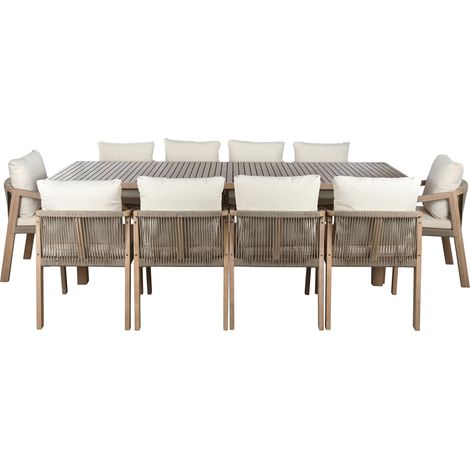 Mesa Comedor Set 11 Acacia 260X100X76 10 Comensale (1/5)