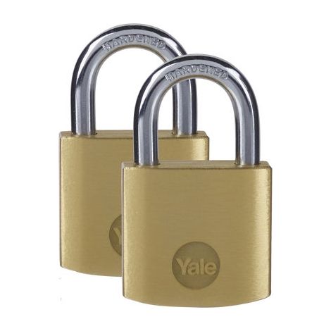 Yale Locks Brass Padlock 20mm - 2 Pack (1/2)