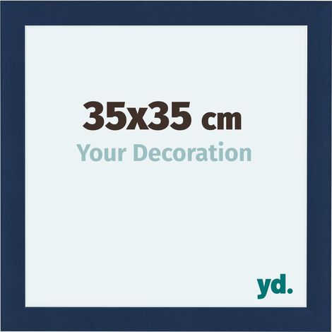 yd. - Cadre photo 35x35 - Bleu Fonce Patine - MDF - Como (1/5)