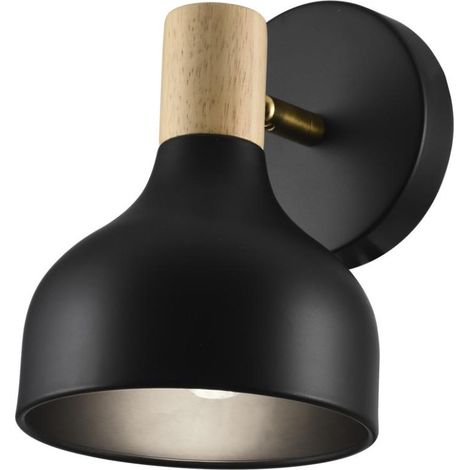 Aplique de pared modelo Arán acabado negro 18 cm(alto) 13 cm(ancho) 13 cm(fondo (1/2)