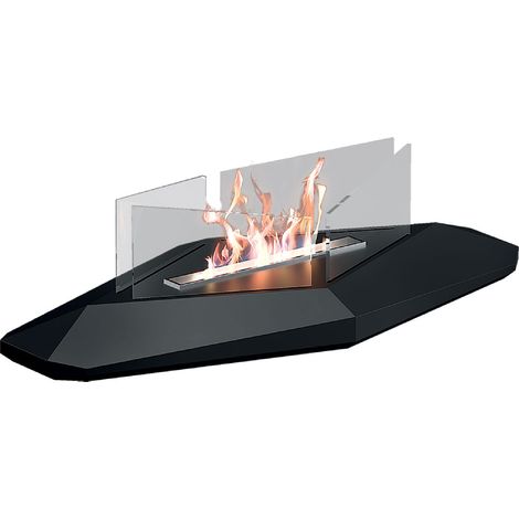 Camino a Bioetanolo da Tavolo 59,8x30,4x18 cm 1500W 0,4L Boston Nero (1/5)