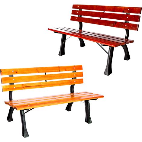Parkbank aus Eisen und Holz-DMC4411-var