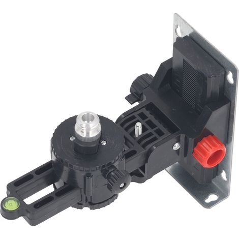 Support de réglage fin pour niveau à brache en L base rotative aimantée adaptateur de niveau pour mur et montage sur perche télescopique (1/5)