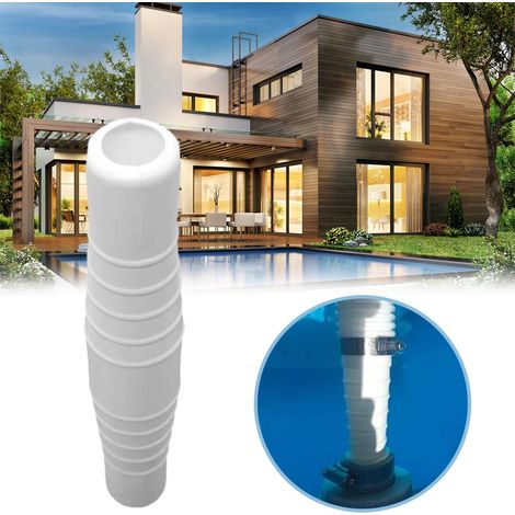Raccord tuyau piscine Accessoires piscine pour tuyau 1-1/4 ou 1-1/2 pouce, connecteur robuste pour filtration, pompe et nettoyage, adaptateur universel, kit 2 pièces, résistant UV, usage extérieur. (1/3)