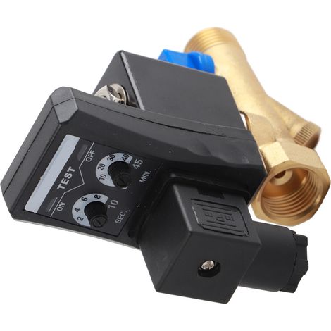 Robinet de purge électronique automatique temporisé G1/2 DN15 pour compresseur d'air et condensats 110V AC (1/5)