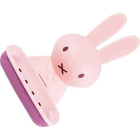 Seifenschale in Hasenform mit Cartoon-Motiv, Abtropfhilfe ohne Bohren, niedlicher und rückstandsfreier, wandmontierter Seifenhalter fürs Badezimmer, rosa und lila. (1/5)