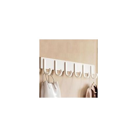 Appendiabiti da parete con ganci in stile country per appendere i vestiti, supporto gancio in lega di alluminio (bianco, 45,7 cm / 17,9 pollici). - Crezuo