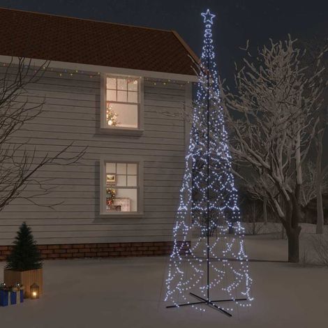 Sapin de Noël Cône Lumineux 3000 LED Blanc Froid Extérieur et Intérieur 230 x 800 cm - PANGIVO (1/5)