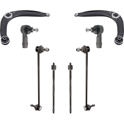 KIT BRACCIO OSCILLANTE 8 PEZZI COMPATIBILE CON CITROËN DS5 1.6 THP 150 11.2011 - 07.201 / Kit Sospensione Completo OE/OEM / Bracci Oscillanti + Testine Sterzo / Sostituzione Diretta OEM