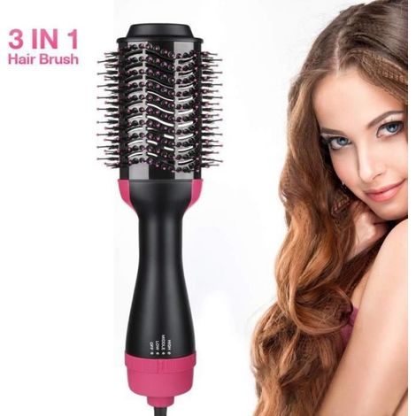 Sèche-cheveux 3-en-1 - Brossage Chauffant - Lissage Et Bouclage - Pour Cheveux Courts À Longs - 1 Pièce (1/4)