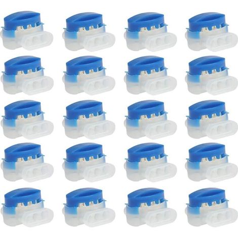 20-Piece Resin Gel-Filled Cable Connectors, Waterproof 3-Wire Terminal Block for Robotic Lawnmowers, Outdoor Garden Equipment, and Cars