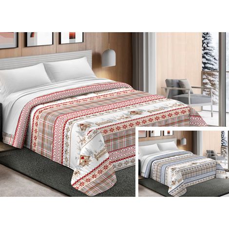 Trapunta Piumone Letto Invernale Imbottita 300gr Scaldanotti Valgardena, misuraPiazza E MezzacoloreBlu (1/5)