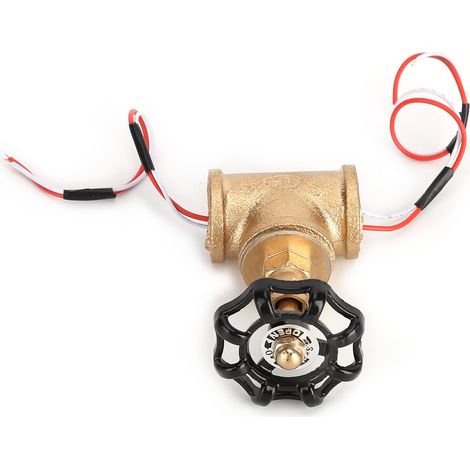 Interrupteur vintage steampunk de 3/4 pouce, interrupteur rétro industriel noir avec fil rouge et blanc pour atelier à domicile. (1/5)