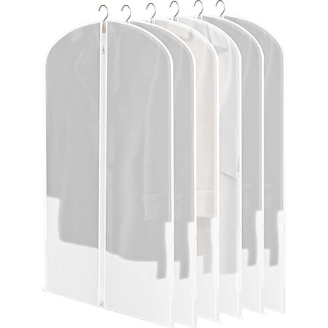 Housse Vetements - 6 Pièces - PEVA - Anti Poussière Et Mite - Pour Costume Chemise Robe - 60x100cm (1/5)