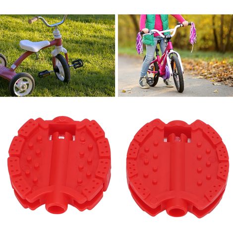 2 Pièces Pédales de Vélo Enfant en Plastique Rouge pour Poussette et Tricycle - Accessoires Roue Avant (1/5)