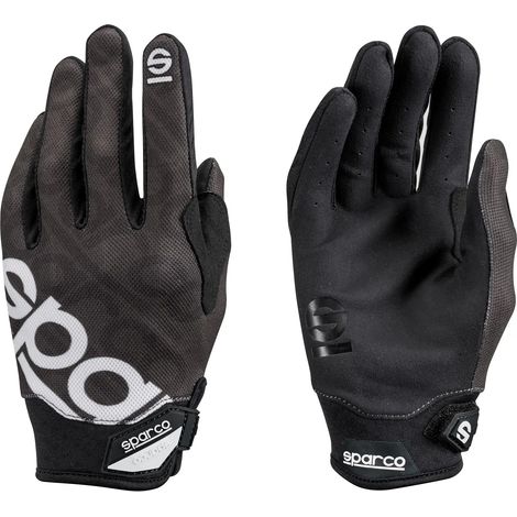 Sparco 002093 Verstellbare Arbeitshandschuhe, verstärktes Handgelenk zwischen Polizei-Index, Schwarz, XL