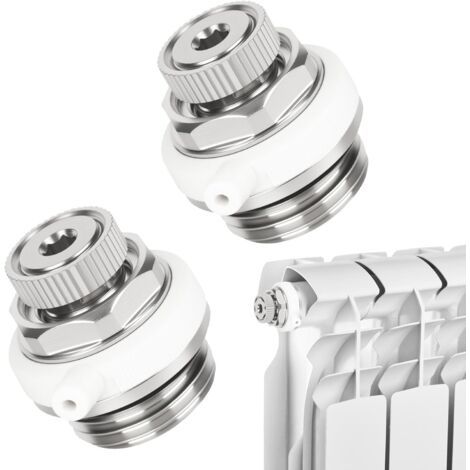 Ventils de purge automatiques pour radiateur de 1/2 pouce, bouchon de purge avec clapet anti-retour, soupape de purge résistante à la corrosion pour radiateur à auto-purge, ventilateur de radiateur (1/5)