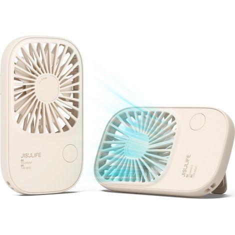 Mini Portable Pocket Fan, USB Rechargeable with 3 Speeds, for Battery Operated Eyelashes, Girls Kids Women Men Travel Brown (1/5)